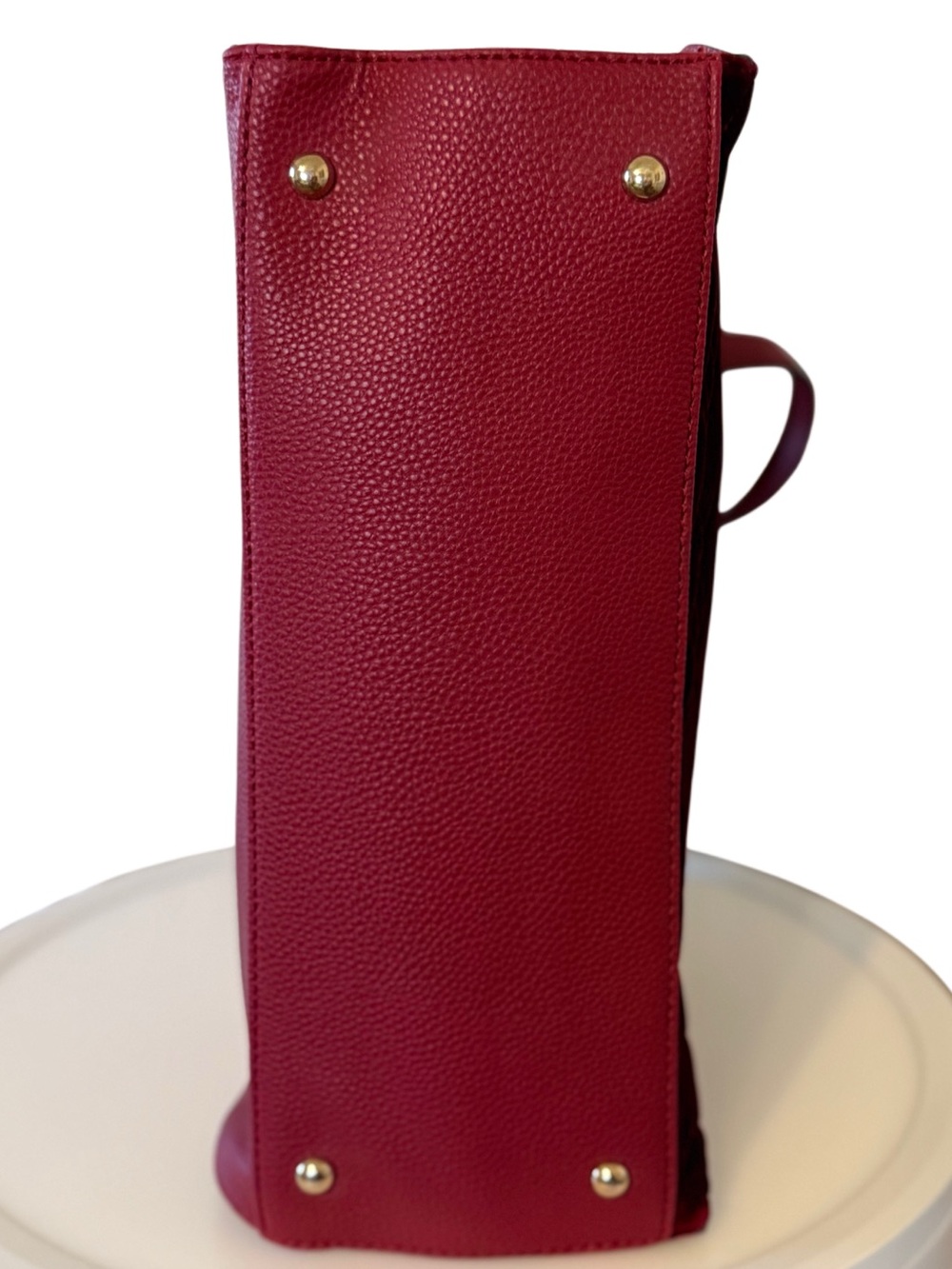 Marc New York Burgundy Chevron Velvet Crossbody Shoulder Bag Gold Chains Accents - Picture 10 of 17